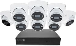 Swann AdvancedX Home Security Camera System, 16Channel 8Dome Cams,POE Cat5e NVR 4K HD Video with 2TB HDD,Indoor or Outdoor Wired Surveillance CCTV,Color Night Vision,Heat Motion Detection,LED Lights