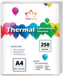 True-Ally (A4 Size - 250 Micron) Lamination Pouch Clear Glossy Thermal Transparent Waterproof 100 Sheets (Home & Office) (A4-250 Micron - 100 Pouch)