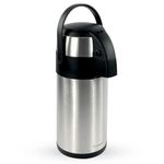 3L/5L Pump Action Air Pot Flask with Vacuum Insulated, Safety Lock & Carry Handle for Drink, Tea & Coffee by Crystals® (3L Air Pot Flask)