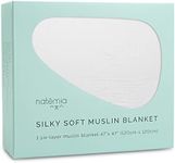 Natemia Muslin Bamboo Baby Towel & Blanket - Super Soft, Absorbent, Breathable - 6 Layer 47"x 47" for Babies and Toddlers - Multi Use Baby Towel, Stroller Cover and Receiving Blanket