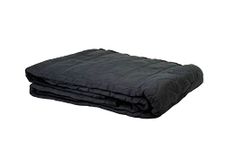 Mytee Products Small Black Sound Dampening Blanket with Grommets - 48" x 48" - Moving Blanket with Sound Absorption - Cotton/Polyester Woven (Machine Washable)