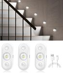 SZOKLED Under Cabinet Lighting Rechargeable 48-LED Remote Lights, Wireless Kitchen Counter Lights Closet Light RGB Bar Perfect for Indoor Pantry Display Shelf Hallway 3 Pack, 15 Color Changing
