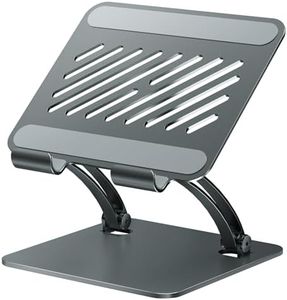 tounee Tablet Holder Stand, Dual Rod Adjustable Aluminum Desktop Stand, Compatible with 4.7-16.5" iPads, Surface Tablets, Portable Monitors, Kindle & More (Gray)
