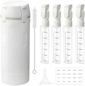 HSXCCL 4 in 1 Travel Dispenser Bottles Refillable,Travel Shampoo and Conditioner Bottles，No Spill Space Saving Compact,for Vacation Business Trip