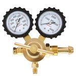 ATPEAM Nitrogen Regulator with 0-800 PSI Delivery Pressure | CGA580 Inlet Connection with 1/4-Inch Male Flare Outlet Connection | Brass Construction with Gauges