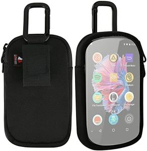 TXEsign MP3 & MP4 Player Carry Case Bag with Clear Window Travel Carrying Case for 4" Touch Screen MP3 MP4 Music Player Case Storage Bag with Inner Pocket for Earphones, USB Cable, Memory Card (Black)