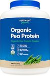 Nutricost Organic Pea Protein Isolate Powder (5LBS) - Unflavored, Certified USDA Organic, Protein from Plants, Vegetarian Friendly, Gluten Free, Non-GMO