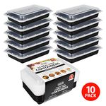 Albert Austin Meal Prep Container 10PK Lunch Box Storage Boxes Food Containers Ready Meal Reusable Fridge Storage (NO PARTITION)