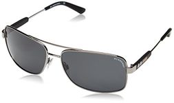 Burberry Men's BE3074-100387-63 Silver Rectangle Sunglasses