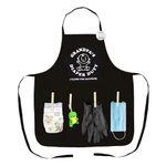 MUNIFICENCE Grandpas Diaper Duty Black Apron For New Grandpa to Be Great Gift, Black, 63H×45W