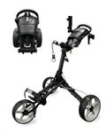 Caddytek Unisex Caddylite Compact, Dark Grey Golf Push Pull Cart/Trolley, Black