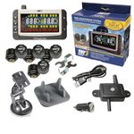 TST 507 Series TPMS - RV Tire Pressure Monitoring System with 8 Cap Sensors & Color Display Monitor for Travel Trailers, Campers and Motorhomes