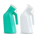 Urinals for Men Thick Firm Portable Urinal, Seneme Urine Collection for Hospital, Home, Incontinence, Elderly, Pee Bottles with Lid 32oz./1000mL(2 Pack)