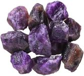 Apengshi Natural Dream Amethyst Raw Stone Crystal 1lb Bulk Healing Reiki Repair Rock Meditation Chakra Balance Purification Decoration Tumbling Fountain Garden Jewelry Making Gifts Men Women