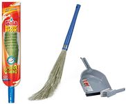 Gala No Dust Floor Broom Synthetically Engineered bristles & Gala Dust go Floor Virgin Plastic and Special Brush Set with Dustpan