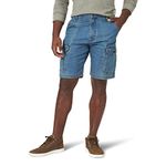 Wrangler Authentics Men's Classic Cargo Stretch Short, Medium Tint Denim, 24