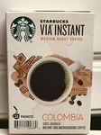 Starbucks VIA® Colombia Coffee, Medium Instant, 1.4 Ounce