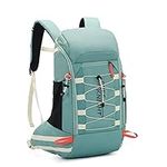 Bseash 40L Waterproof Hiking Camping Backpack with Rain Cover, Outdoor Sport Travel Daypack for Climbing Skiing Cycling (Mint Green)