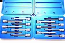 14 Pc Extra Long Hex Bit Sockets Allen Wrench Mm+SAE