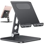 OMOTON Upgraded Adjustable Tablet Stand Holder, Heavy Duty Foldable Stand for iPad Pro/Air/Mini, Surface Pro, 4.7''-15.6', Black