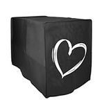kwmobile Cover Compatible with Ninja Double Stack XL (9,5L) Cover - for Air Fryer - Brushed Heart White/Black