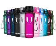 Super Sparrow Sports Water Bottle - 500ml - Non-Toxic BPA Free & Eco-Friendly Tritan Co-Polyester Plastic - For Running, Gym, Yoga, Outdoors and Camping