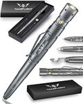 Tactical Pen for Self-Defense | LED Tactical Flashlight, Bottle Opener, Window Breaker | Multi-Tool for Everyday Carry (EDC) Survival Gear | Used by Military, Police, SWAT | Gift-Boxed w/Extra Ink