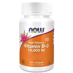 Now Foods Vitamin D3 10,000 IU - High Strength for Immune Support & Bone Health - 240 Easy-to-Swallow Softgels- Year-Round Vitamin D Supplement