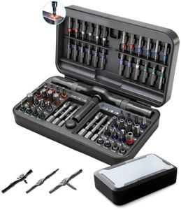 66-in-1 Magnetic T-Handle Ratchet Screwdriver Set, 62 S2 Bits