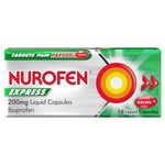 Nurofen Express Pain Relief Ibuprofen 200mg Liquid Caps 16s