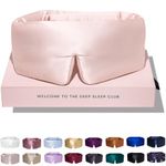 DROWSY Silk Sleep Mask. Face-Hugging, Padded Silk Cocoon for Luxury Sleep in Total Darkness (Sunset Pink)