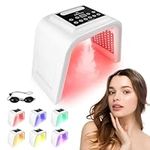 LED Face Light Therapy Mask: Spray Function LED Face Mask - 6 Colors LED Mask Light Therapy for Anti-Wrinkle Skin Care