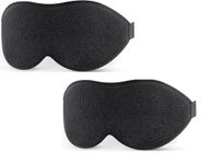 INSIME 3D Memory foam Sleeping Mask For Men Women Sleep Mask Blind Fold Eye Cover Pad For Travel | Night eye band eyemask patch Complete Blackout Sleeping Eye Mask (Pack of 2)