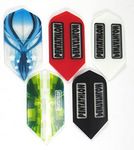 US Darts 5 Sets (15 Flights) Pentathlon MIXED Slim Dart Flights - 100 Micron - Ex-Tough