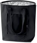 PromotionGift - Reusable Foldable Cooler, Shopping, Beach Bag Light and Durable, with Inner Aluminium Lining for Perfect Cooling Function - 25L (black)