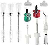 10Pcs Sewing Machine Cleaning Kit,3Pcs Double Headed Lint Brush,4 Size Screwdrivers, 2Pcs Needle Plate Screwdriver and 1 Tweezer for Repair Machine Sewing Tools