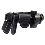 9-in-1 Police Duty Belt Kit with Pouches, Law Enforcement Utility Belt Rig, Modular Security Guard Equipement Utility Belt,Basketweave (Large)