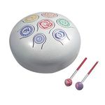 Dattatreya Happy Drum Pan Drum, Steel Tongue Drum, Hang Drum Tank Drum 10" Inch Finger Steel Drum Pentatonic Scale with Rubber Musical Mallet and Travel Bag Perfect for Meditation