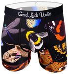 Good Luck Undies Men's Flying Insects Boxer Brief Underwear - Multicoloured - XL