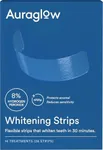 Auraglow Teeth Whitening Strips, Sensitive Whitening Strips, 14 Whitening Treatments, 8% Hydrogen Peroxide with Nano Hydroxyapatite (nHAp) to Reduce Sensitivity and Protect Enamel, 28 Strips, Mint