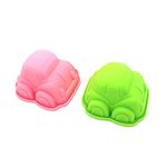 2 Pcs Cartoons Car Shaped Cake Moulds Muffin Tray Soap Mould Baking Mold for Make Cake Soap Jelly Pudding Chocolate Baking