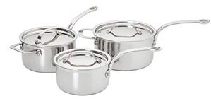 ProWare Stainless Steel Tri-Ply Cookware Set of 3 (16, 18, 20cm Saucepans)