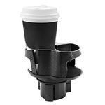 Bemodst Car Cup Holder, 2 in 1 Cup Holder, Car Multifunctional Beverage Holder, Adjustable Base and Retractable swivel, Suitable for Car Beverage Bottles,Water Cups,Coffee and Other Storage Rack(Bla)