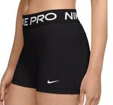 Nike Women's Pro 3" Training Shorts (X-Large, Black White)