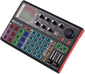 Rookin SK300 Live Sound Card External Voice Changer Audio Mixer Built-in Rechargeable Battery Multiple Sound Effects for Live Streaming Music Recording Smartphone Computer Game Karaoke