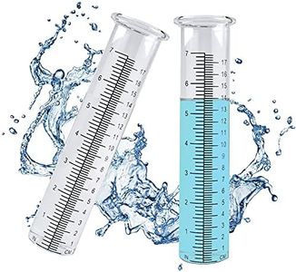 TBWHL 7" Capacity Rain Gauge Replacement Tube Glass, 8.27 Inches x 2 Inches Rain Gauge for Yard Garden Outdoor (2Pcs)