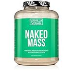 Naked Mass - Vanilla Vegan Weight Gainer - 8lb Bulk, GMO Free, Gluten Free, Soy Free & Dairy Free. No Artificial Ingredients – 1,230 Calories – 11 Servings