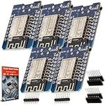 AZDelivery 3 x D1 Mini NodeMCU WiFi Board ESP8266-12F CH340G WLAN ESP8266 Micro USB Lua Module 3.3V 500mA compatible with Arduino Including E-Book!