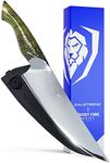 DALSTRONG Chef Knife - 8 inch - Frost Fire Series - Glacial Lightning Edition - HC 10CR15MOV Stainless Steel Kitchen Knife - Sand Blasted Frosted - Dragon Skin Handle - Sheath - NSF Certified