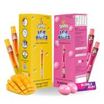 Skippi Icepops Freezer Pops, Juice Bars, Ice Pops - Bubble Gum & Mango Flavors (12+12 Pops Boxes)